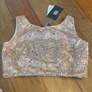 Sequin Embellished Women's Top - Rose Pink